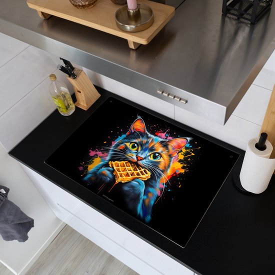 KitchenYeah® Protection plaque induction 76x51.5 cm - 3-2-6 - Protege plaque de cuisson - Couvre plaque induction - Protecteur d'induction - Cuisine