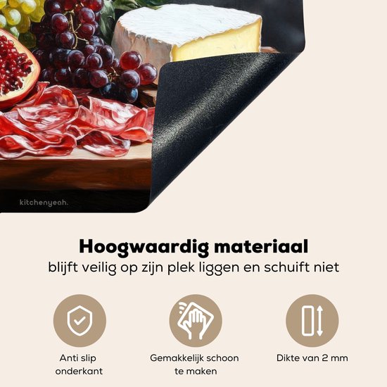 KitchenYeah® Protection plaque induction 57.6x51.6 cm - Buvette - Nature morte - Vintage - Protege plaque de cuisson - Couvre plaque induction - Protecteur d'induction - Cuisine