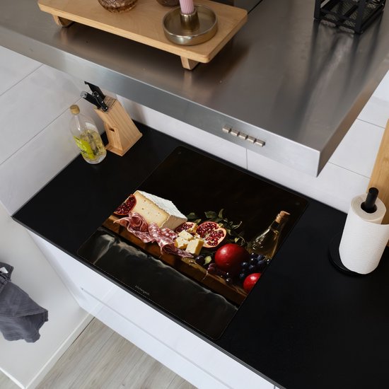 KitchenYeah® Protection plaque induction 78x78 cm - Nature morte - Vintage - Buvette - Protege plaque de cuisson - Couvre plaque induction - Protecteur d'induction - Cuisine