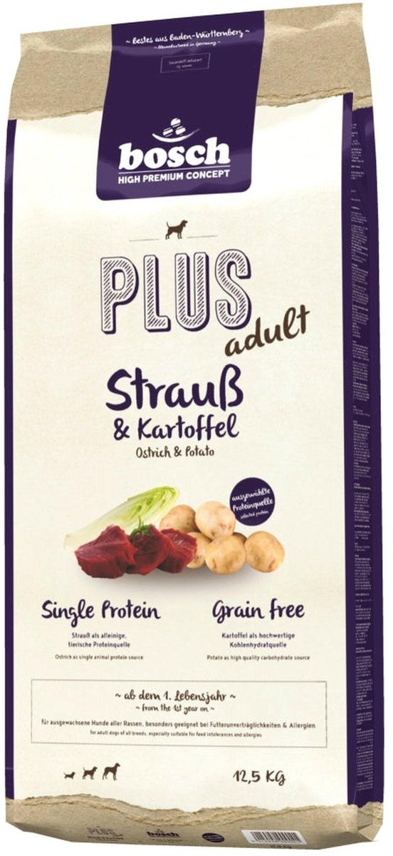 Bosch PLUS Struisvogel & Aardappel - 12,5kg