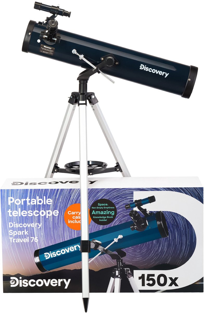 Levenhuk Discovery Spark Travel 76 Telescoop met boek