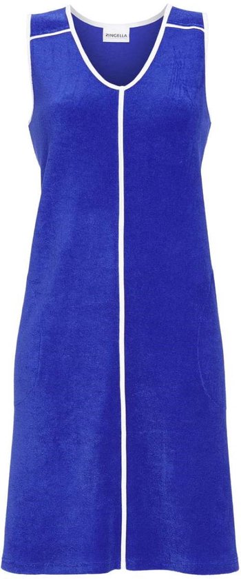Robe de plage sportive en tissu éponge bleu - Blauw - Taille - 40