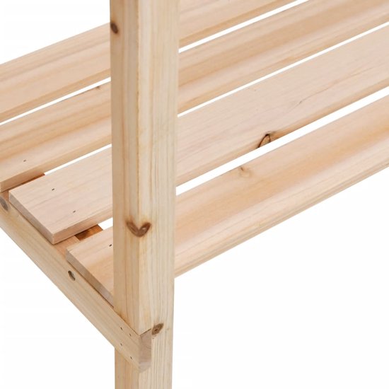 vidaXL Plantentafel met schap 78x38x82,5 cm vurenhout bruin