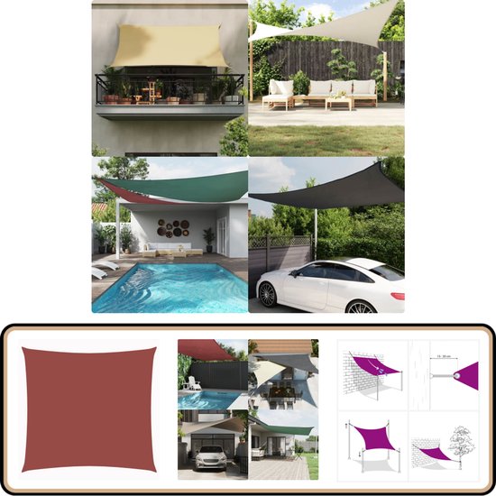 vidaXL Zonnescherm rechthoekig 2x3,5 m oxford stof beige