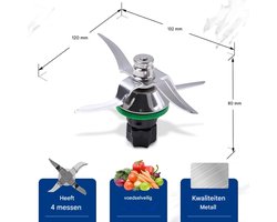 Vervanging van mengmes - Nieuwe keukenmachine - Accessoires Vorwer voor thermomix - Compatibel met messen TM5 TM6 Vervangende messen - Voor Thermomix Compatibel met Vorwerk TM5 keukenmachine