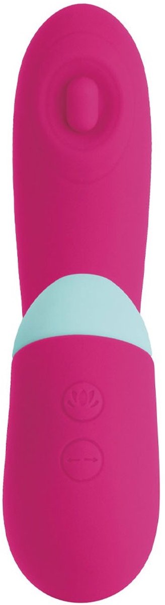 S Pleasures – Blizzard Suction Dual Massager – Cerise
