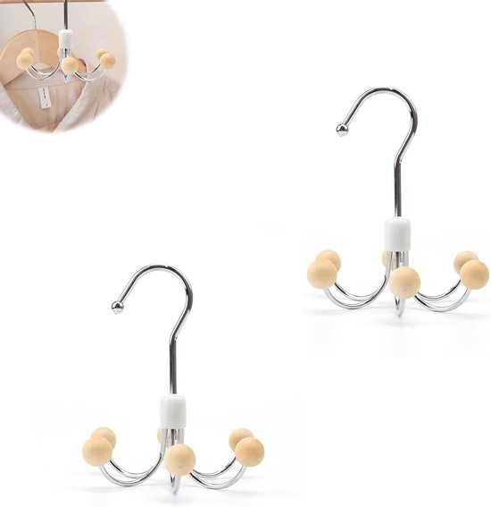 6 Stuks Sjaal Hangende Ringen,Riemhanger voor Garderobe,Antislip Stropdashouder,Metalen Hoedenringhangers,Kastorganizer voor Sjaals,Hoeden,Dassen,Riemen (Zwart