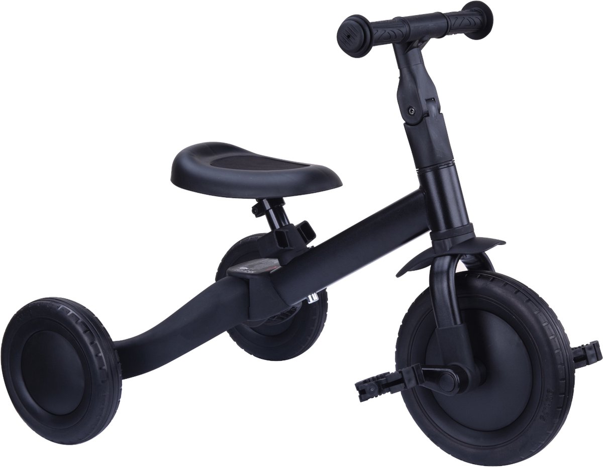 Topmark 4 in1 Driewieler - Loopfiets - Balance Bike - Kaya - Zwart -2025 — afbeelding 7