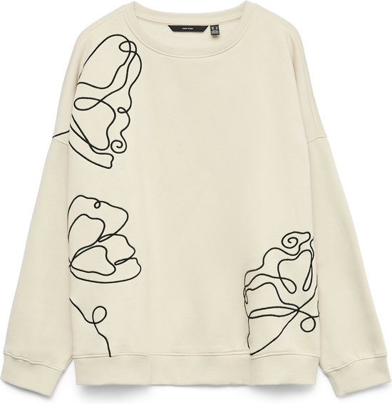 VERO MODA - VMIVALO LS SWEAT-SHIRT OVERSIZE JRS GA - Femme - Sweats