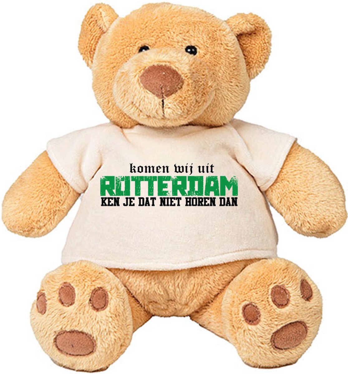 Pluche Beer Komen Wij Uit Rotterdam - 010 - knuffel - beertje