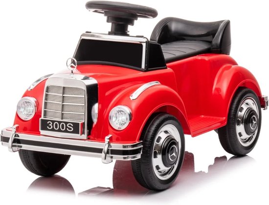 Mercedes 300S Loopauto - voor Kinderen - 2 tot 4 jaar - Claxon - Rood