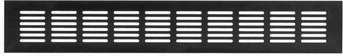 Plintrooster aluminium - zwart L=400mm x H=60mm -RA640B