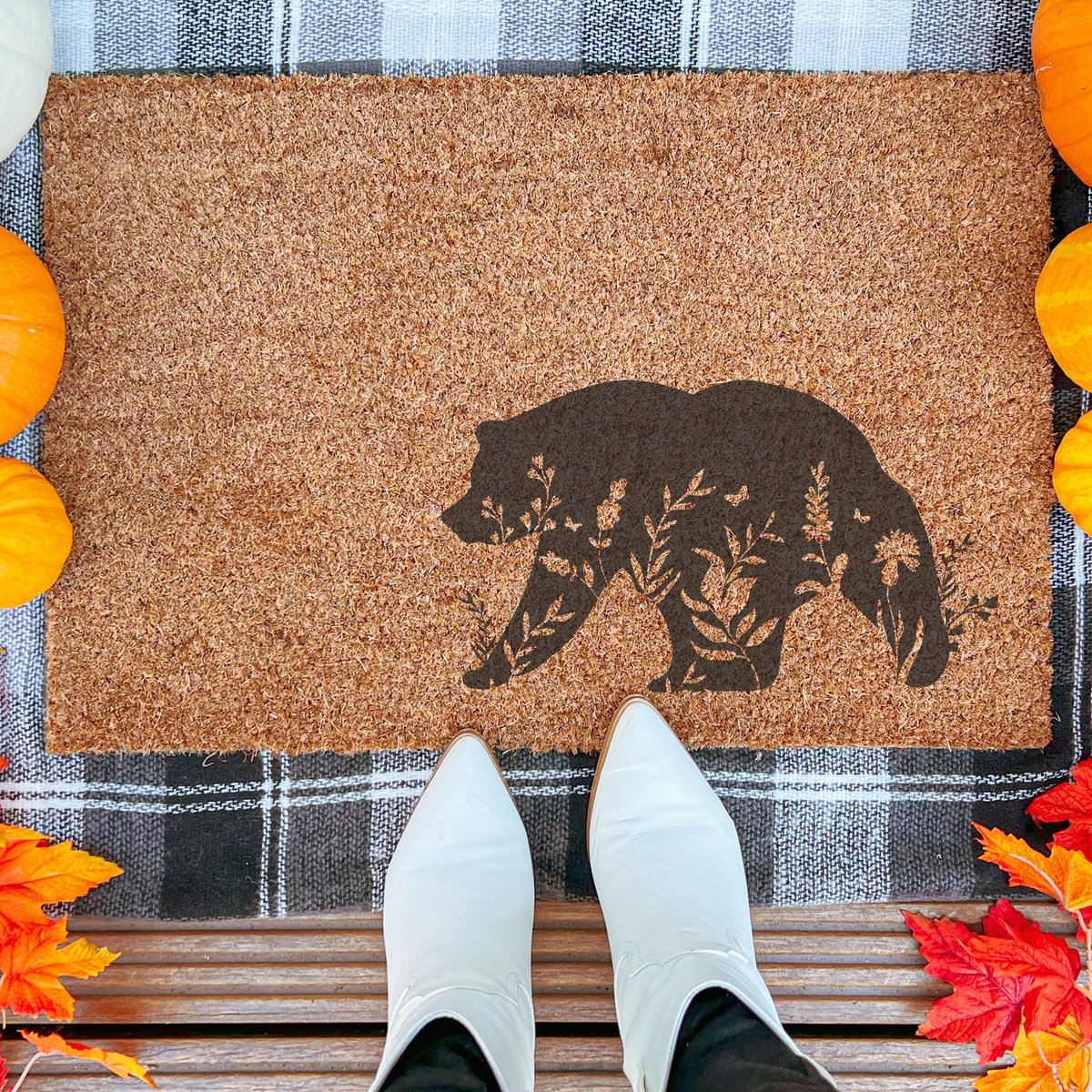 Floral Doormat Cottagecore Nature Inspirational | 90x60 cm | Nieuwe huis cadeau | Ingangsmat | Deurmat met stijl | Verhuizing cadeau | Praktisch & trendy | Perfect voor binnenkomst | Cadeau voor nieuwe woning