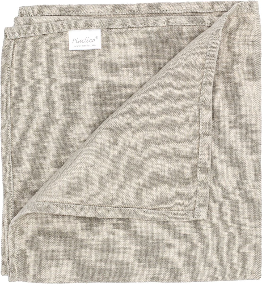 Servetten | Emma - Gewassen Linnen - Strijkvrij & Krimpvrij - Pebble - 42x42 cm - Set van 4 - Pimlico