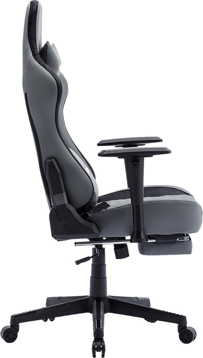 Symino Gaming Stoel PG01 Ergonomisch Grijs met Voetsteun - afbeelding 3