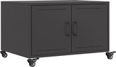 vidaXL Salontafel - Tables basses - Table d'appoint - Table de canapé - Table basse 68 x 50 x 43,5 cm Acier noir