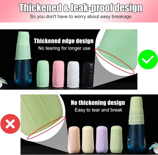 DRYFAL Lot De 3 Récipients De Voyage En Silicone Pour Produits De Toilette, Shampooings, Lotions