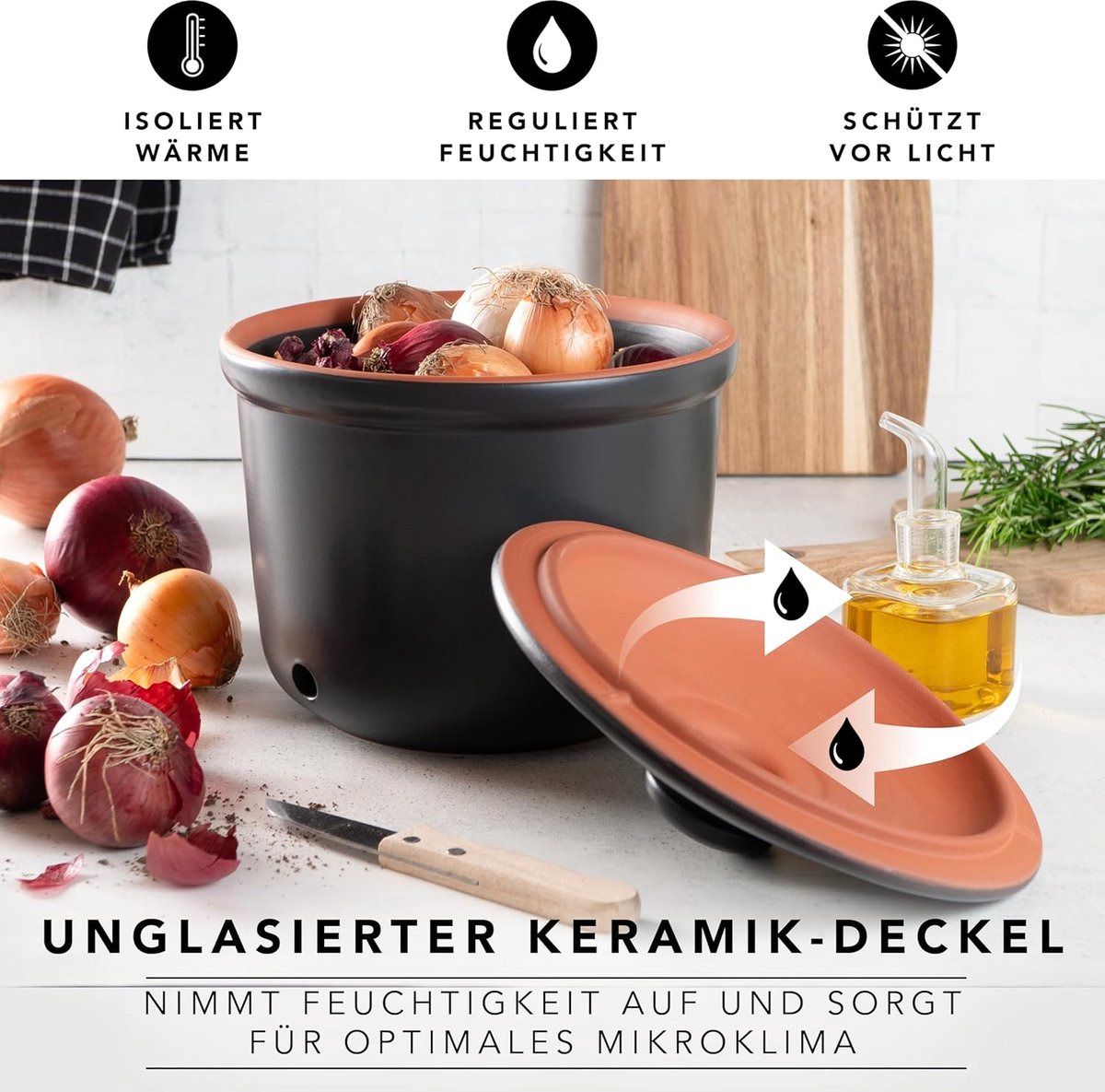 Römertopf Bräter RUSTICO für 6 Person - 5 Liter Schmortopf