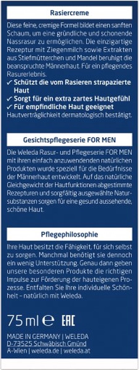 Bol.com WELEDA - Scheercrème - Man - 75ml - 100% natuurlijk aanbieding