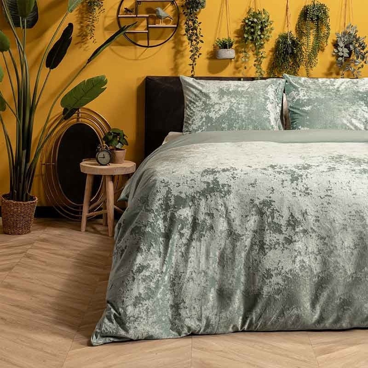 Dekbedovertrek Crushed Velvet Porcelain