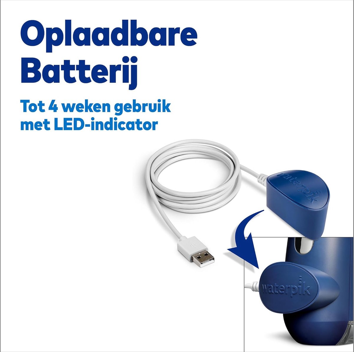 Waterpik Waterflosser Draadloos Advance WP-583 Blauw - thumbnail 2