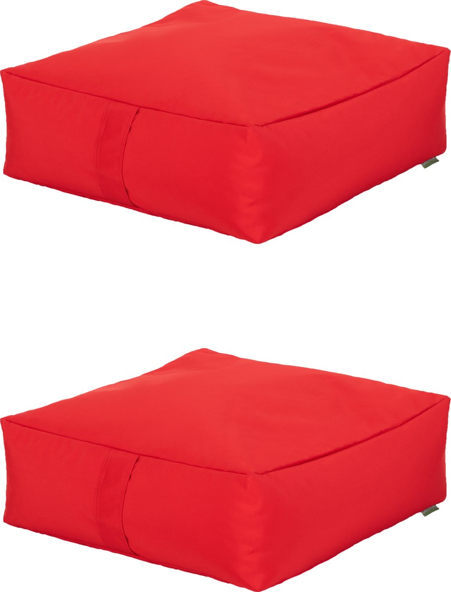 Stijlvol vierkant matraskussen in neutrale kleur, ideaal voor binnen, buiten of loungegebruik - 60x60 cm