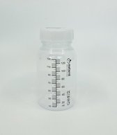 Baby Opslagflessen voor moedermelk, glas, 160 ml/5 oz, BPA-vrij, brede hals, set van 4 stuks - Wit