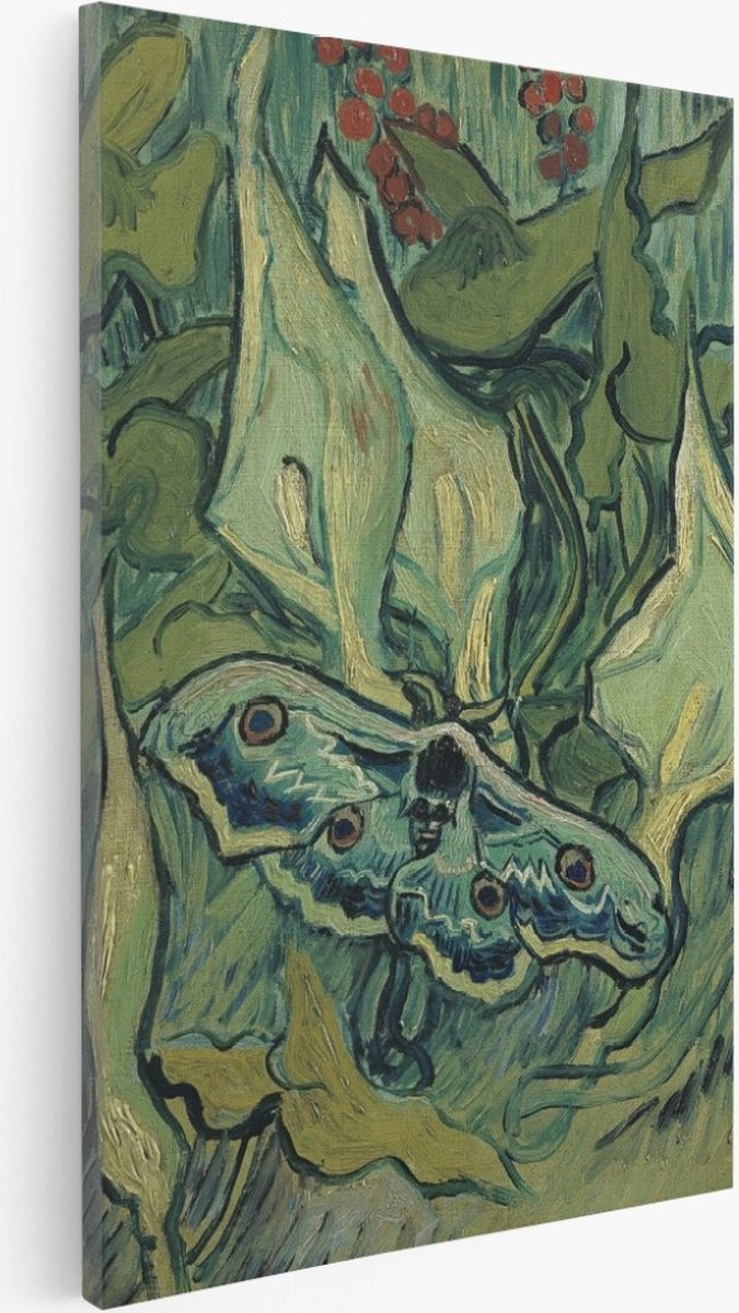 Saammp Canvas Schilderij - Vincent Van Gogh - Keizersmot - Abstract - Kunst- 100x150 - Foto op canvas - Wanddecoratie - Muurdecoratie Woonkamer - Slaapkamer decoratie - Canvas Print Multicolor