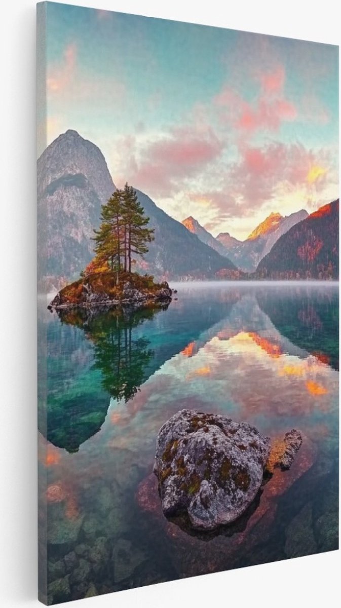 Saammp Canvas Schilderij - Natuur - nederland - Bos - landschappen - 75x100 - Foto op canvas - Wanddecoratie - Muurdecoratie Woonkamer - Slaapkamer decoratie - Canvas Print Multicolor