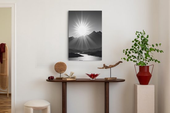 Tableau sur toile Saammp - Zwart et blanc - Nature - Paysage - 40x50 - Photo sur toile - Décoration murale - Décoration murale Salon - Décoration chambre - Impression sur toile
