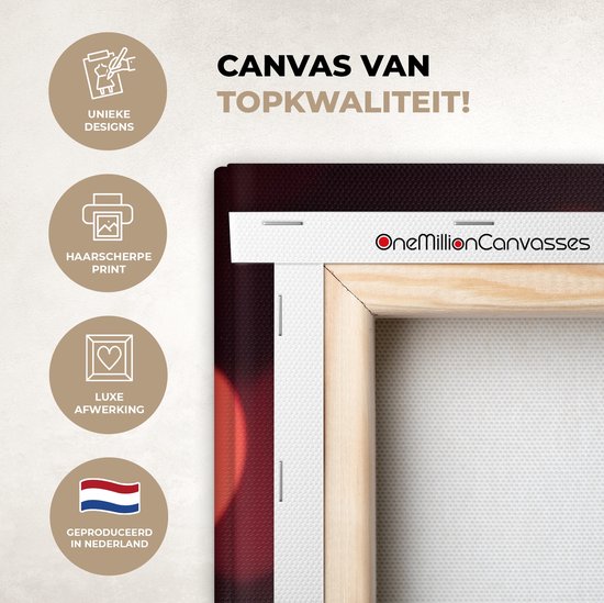 Tableau sur toile 120x180 cm - Décoration murale Rouge - Vin - Hartjes - Décoration murale murale salon - Décoration chambre - Accessoires chambre - Peintures sur toile
