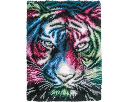 Vervaco - Knooptapijt kit - Tijger - PN-0201538 - Borduren - Borduurpakket - Borduurpakket volwassenen - Borduurpakket kind