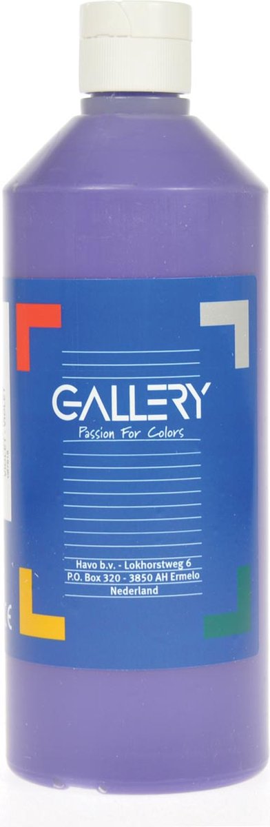 Gallery plakkaatverf, flacon van 500 ml, paars 6 stuks