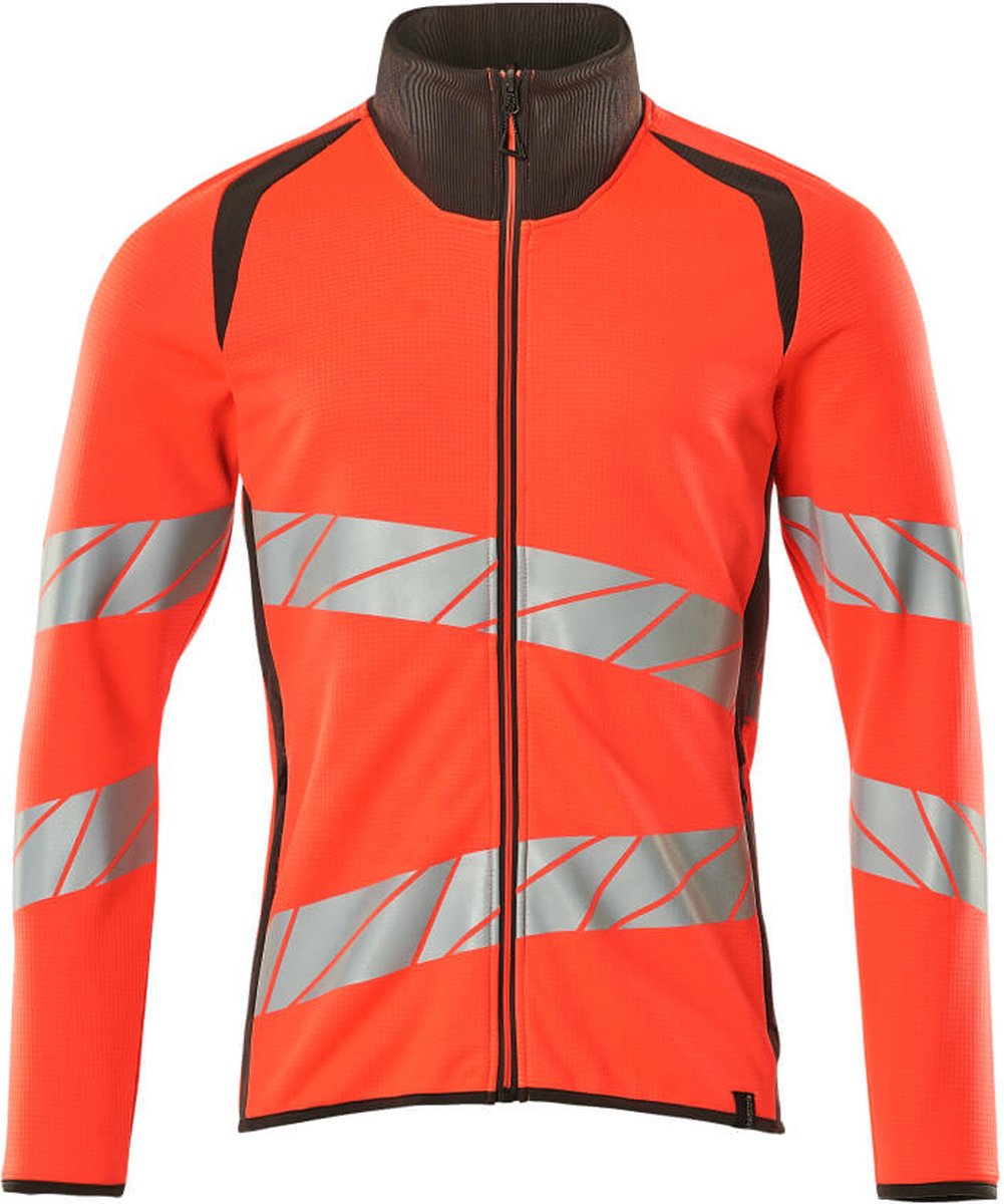 Mascot Accelerate Safe Sweatshirt met rits 19184-781 - hi-vis rood/donkerantraciet - 4XL