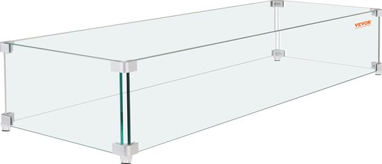 Vuurplaats Windscherm 435x170mm Ronde Glazen Vlambeschermer 6mm Dikke Vuurtafel Accessoires Helder Gehard Glas Vlambeschermer Voor Propaangas Buitenterras Achtertuin P 010278693643