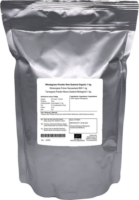 Tarwegras Poeder Nieuw Zeeland - 1 Kg - Holyflavours