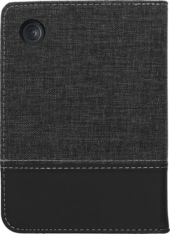 kwmobile hoes geschikt voor Kobo Clara BW / Colour - Canvas beschermhoes in antraciet / zwart - Voor e-reader van Merkloos — afbeelding 5