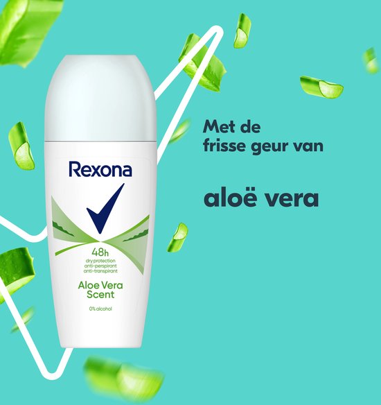 Rexona Women Roller - Alo Vera - 0% alcohol - 48 uur bescherming - 6 x 50  ml | bol