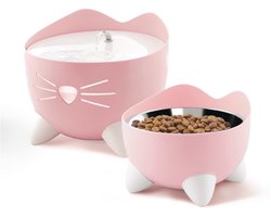Catit Pixi Fountain Combo Kit - Kattendrinkbak - Pink Wit