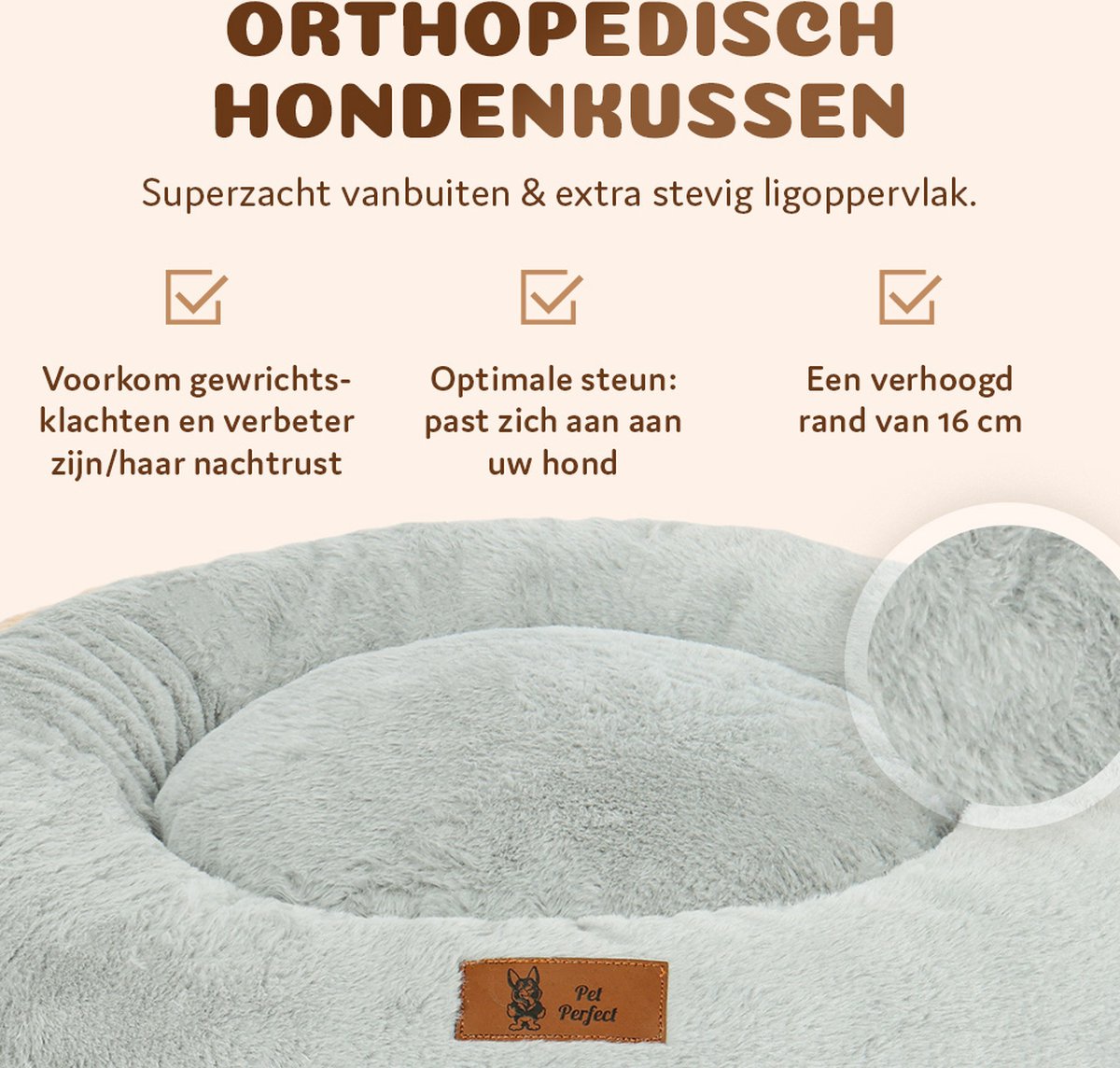 Pet Perfect - Orthopedische Donut Hondenmand thumbnail 6
