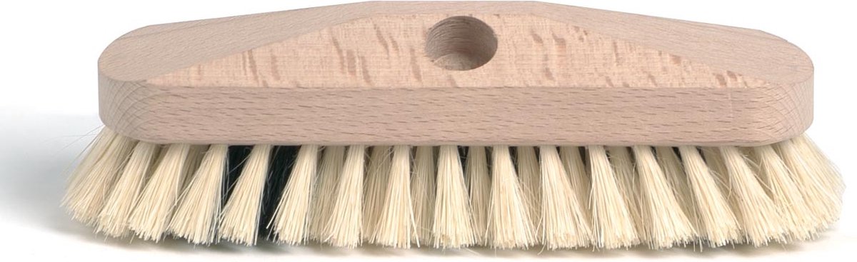 Schuurborstel met tampico haren, uit ongelakt hout, 23 cm 10 stuks