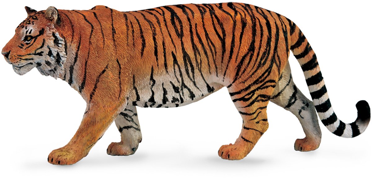 Figurine - Siberische Tijger - (Xl) - Wilde Dieren - Handgeschilderd - Miniatuur de Collecta en Marron – photo du produit