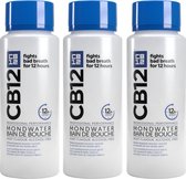 CB12 Original Mondwater - Beschermt 12 uur lang tegen een slechte adem - Met Fluoride voor bescherming tegen gaatjes - Frisse mentholsmaak - Alcoholvrije mondspoeling - 3x 250ml - Voordeelverpakking