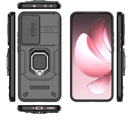 Coque Coverup - Compatible avec OPPO Reno13 Pro 5G - Coque arrière avec Ring de support et protection pour appareil photo - Shield