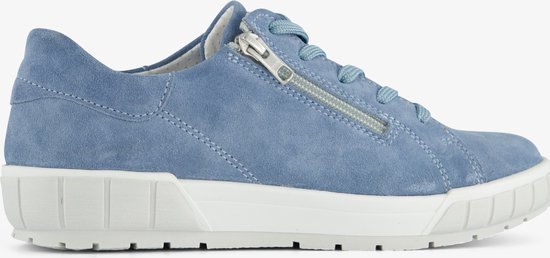 Hush Puppies suede dames sneakers lichtblauw - Maat 37 - Echt leer - Uitneembare zool