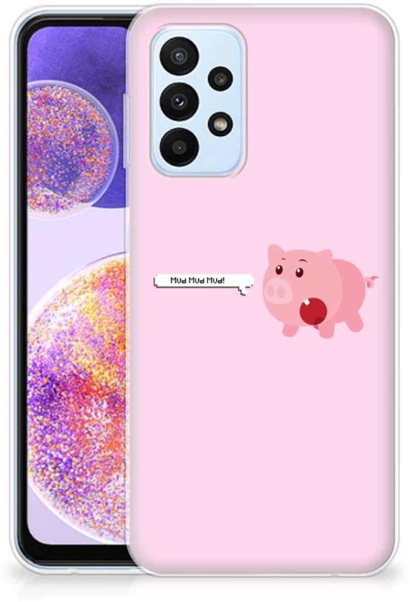 Samsung Galaxy A23 Telefoonhoesje met Naam Pig Mud