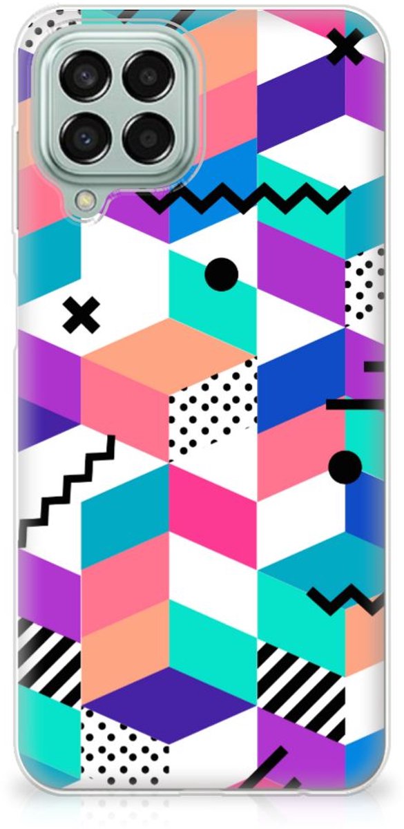 Samsung Galaxy M33 TPU Hoesje Blokken Kleurrijk
