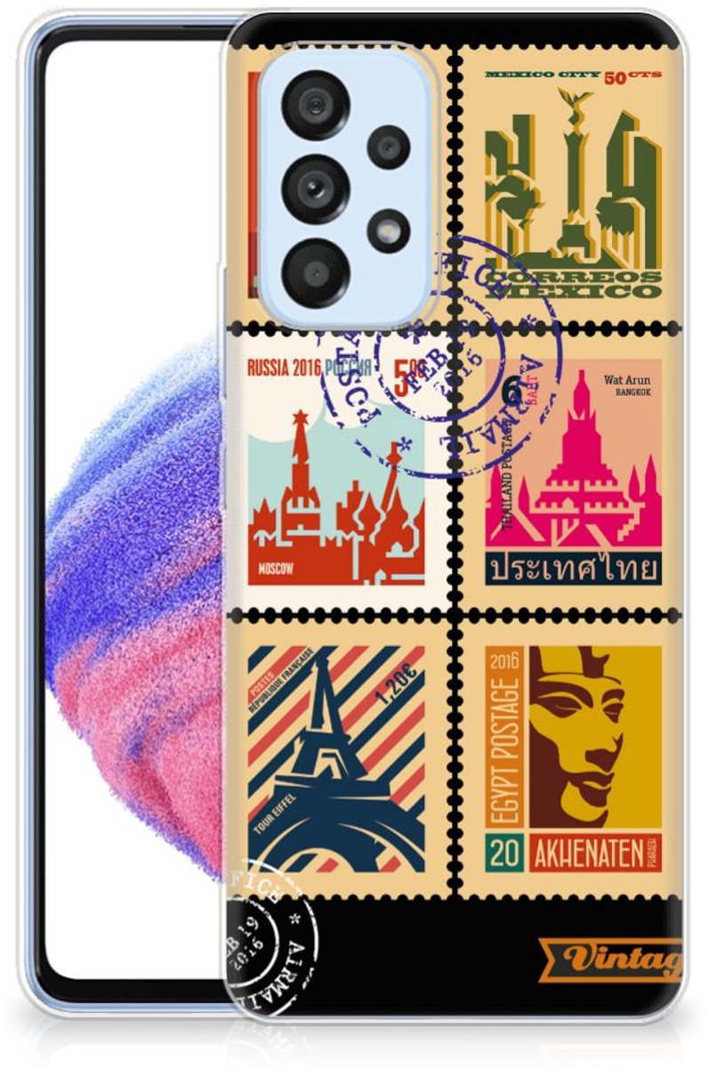 Samsung Galaxy A53 5G Siliconen Back Cover Postzegels