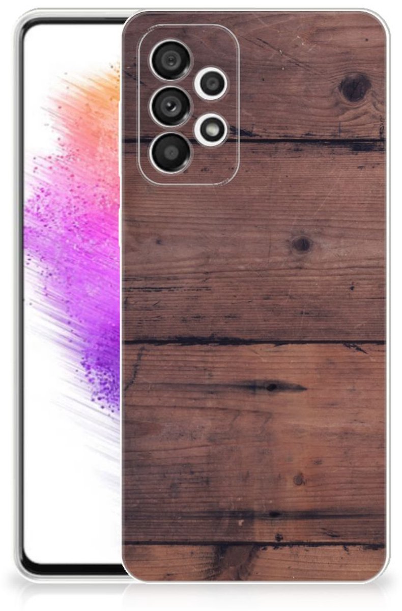 Samsung Galaxy A73 5G Bumper Hoesje Old Wood