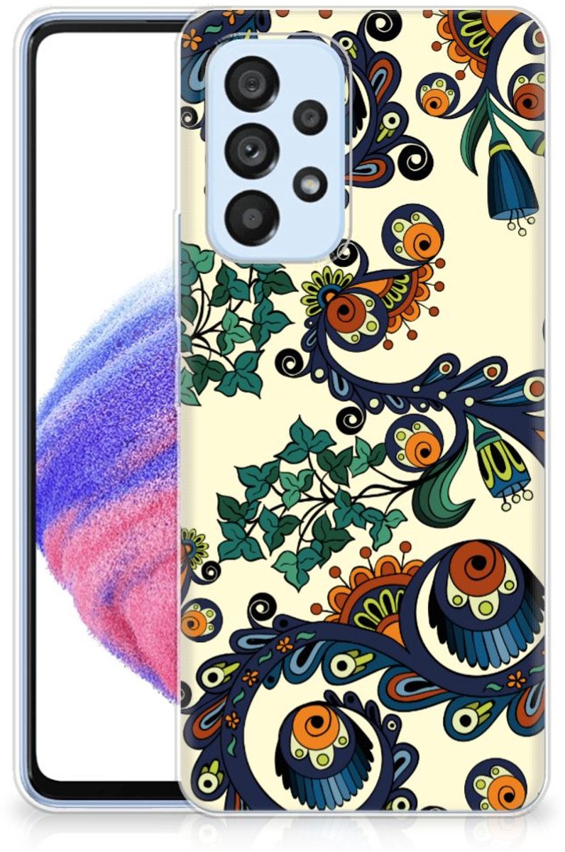 Siliconen Hoesje Samsung Galaxy A53 5G Barok Flower